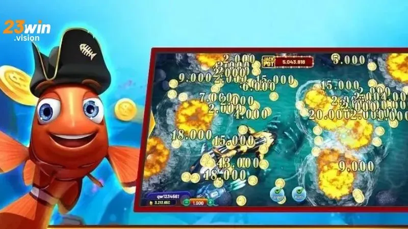 Hình ảnh Ban Ca Doi Thuong 2 trong bài viết Bắn Cá 23win: Săn Cá Đổi Thưởng Siêu Hấp Dẫn Uy Tín. Bắn cá 23WIN với các mục tiêu cá và giao diện săn cá.